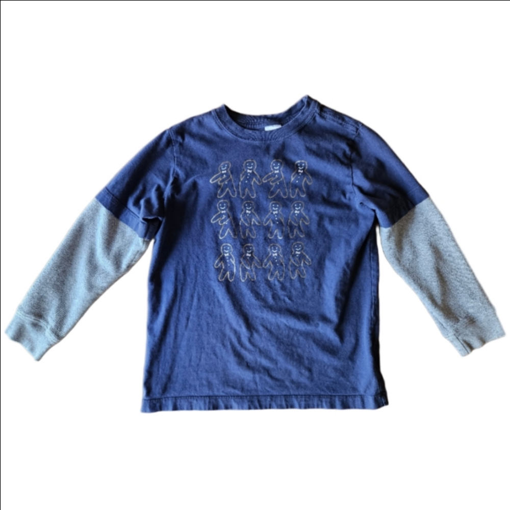 Hanna Andersson Gingerbread Christmas Long Sleeve Graphic Tee 140cm Size 10